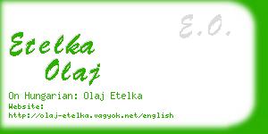 etelka olaj business card